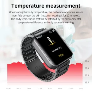 HD Screen Smart Watch Men Sports Smart Bracelet Monitoring Non-invasive Temperature F57L Smartwatch | Smart Watch Fitness Tracker | 1.90" Touch Screen Smartwatch | 24/7 Heart Rate, Blood Oxygen Tracking & Sport Modes