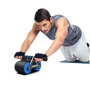 Automatic Rebound Abdominal Wheel | Double Round Ab Roller Wheel Exercise Equipment | Domestic Abdominal Exerciser | Ab Roller For Abs Workout | Beginners And Advanced Abdominal Core Strength Training | Automatic Rebound Exercise Ab Wheel Roller | Fitness Abdominal Muscle Trainer 2 Wheels With Knee Mat | Automatic Rebound Abdominal Wheel
